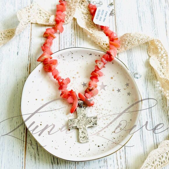 FREE PEOPLE Supernova Choker In Roze Quartz & Silver NWT - Picture 4 of 6